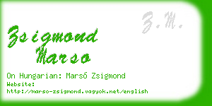 zsigmond marso business card