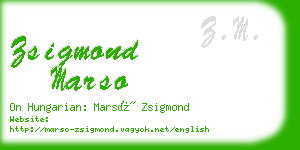 zsigmond marso business card